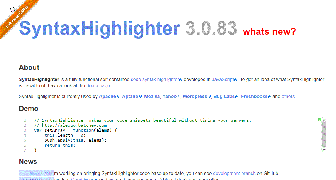 SyntaxHighlighter(代码高亮美化插件)下载